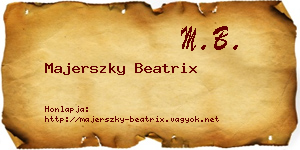Majerszky Beatrix névjegykártya
